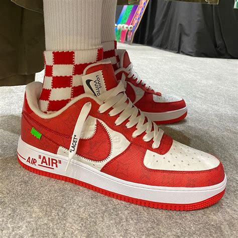 red lv air force 1|jordan 1 louis vuitton price.